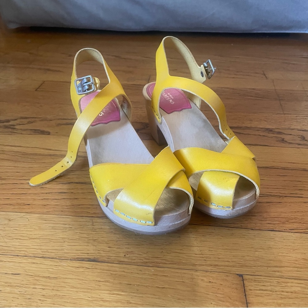 Swedish Hasbeens Mirja Yellow size 36